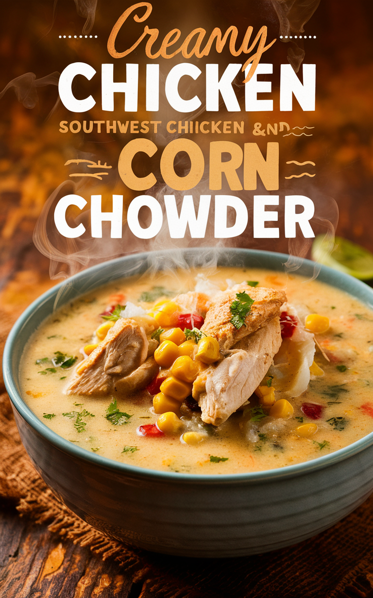 Creamy chowder recipe, Chicken corn chowder, Southwest chowder, Creamy corn soup, Chicken soup recipe