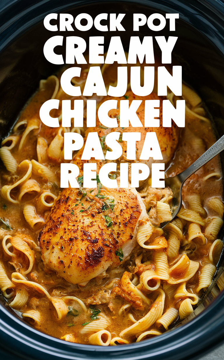 Cajun chicken pasta recipe, slow cooker Cajun chicken pasta, creamy chicken pasta recipe, easy Cajun pasta dish, hearty cajun pasta recipe