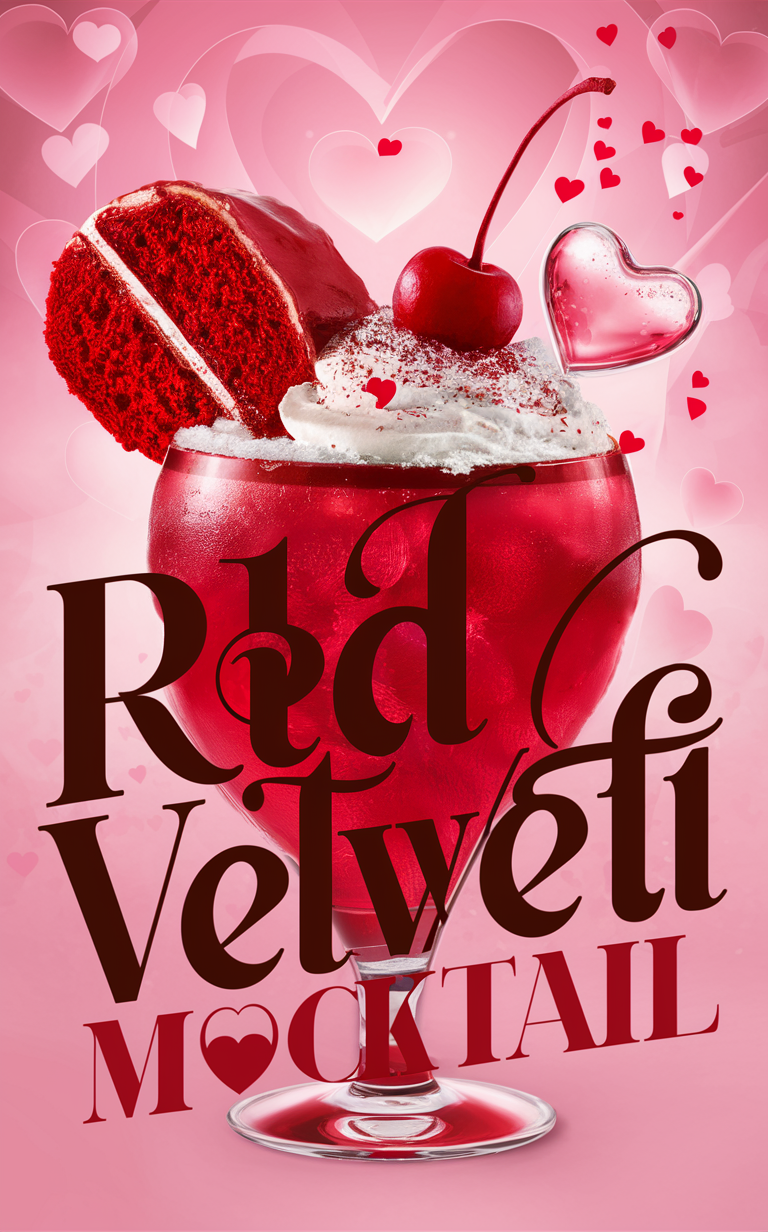 Red Velvet Mocktail Recipe,holiday mocktail recipe,Valentine's Day drink,dessert mocktail,decadent cocktail recipe