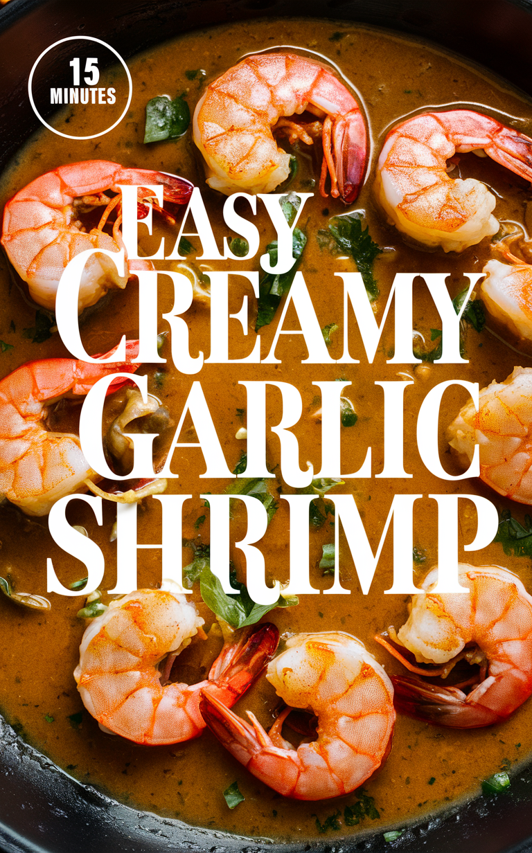 Creamy garlic shrimp, Garlic shrimp recipe, Easy shrimp recipe, Creamy garlic shrimp pasta, Quick garlic shrimp