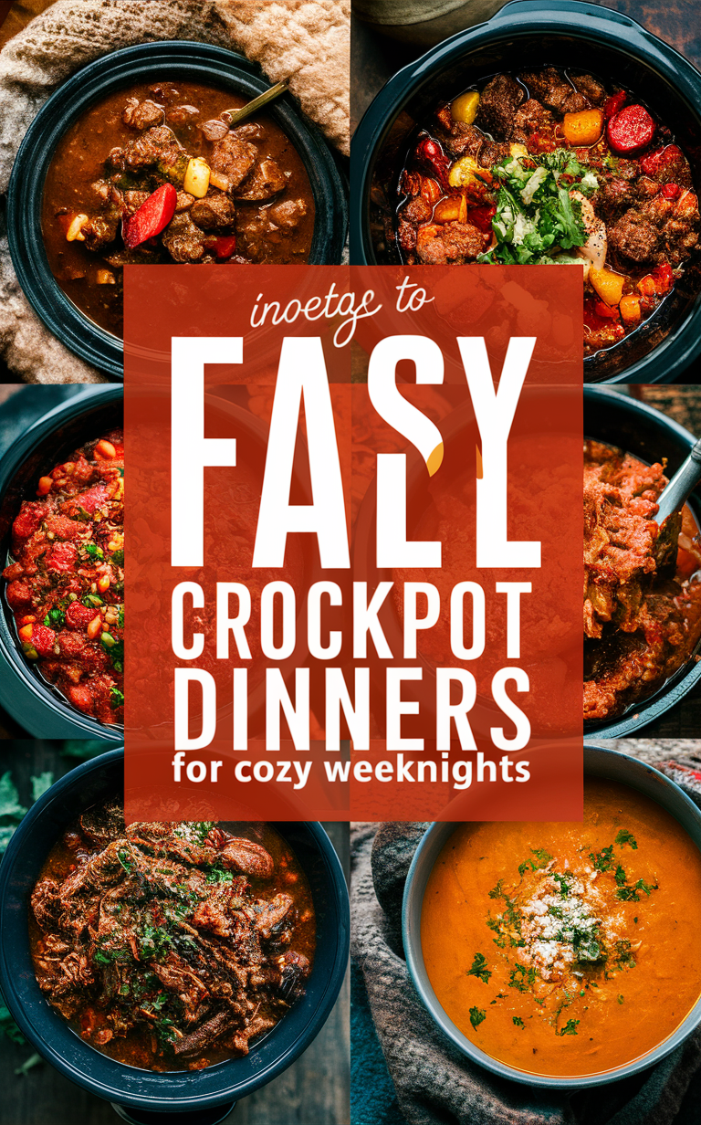 fall dinner recipes, crockpot meals, easy slow cooker recipes, cozy comfort food, one-pot meals