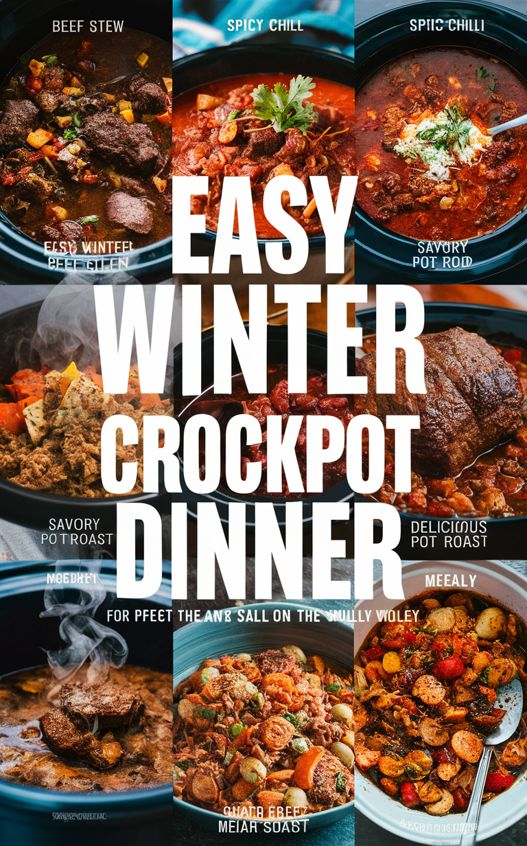 Winter Crockpot Recipes, Slow Cooker Meals, Comfort Food, Easy Dinner Ideas, Hearty Stews