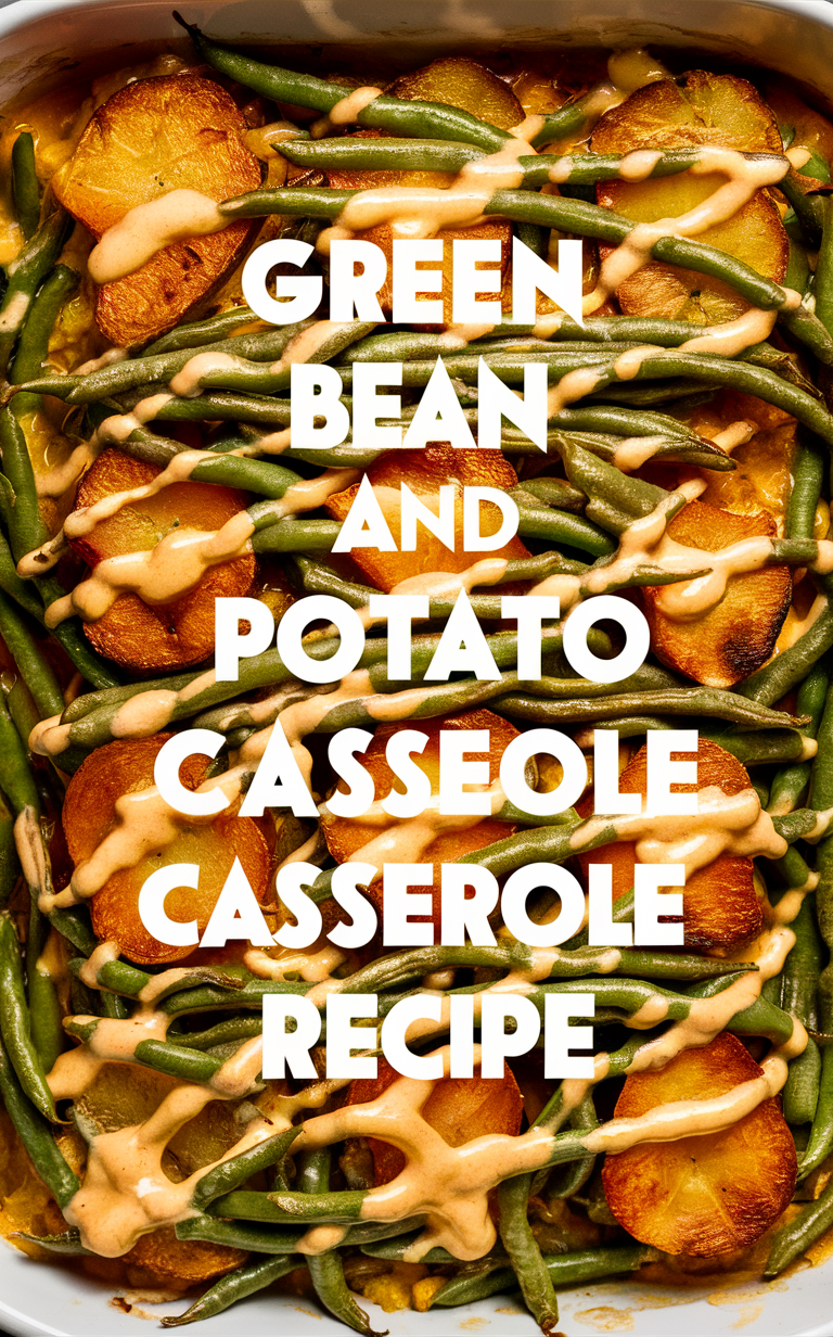 Green bean casserole recipe, potato casserole dish, green bean and potato bake, classic casserole recipe, vegetable casserole dish