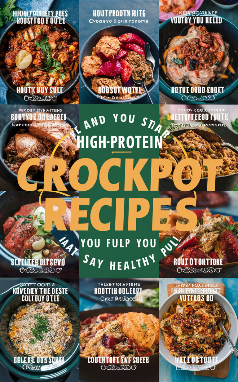 High-protein slow cooker meals, Crockpot chicken recipes, Healthy crockpot dishes, Protein-rich crockpot ideas, Easy crockpot recipes