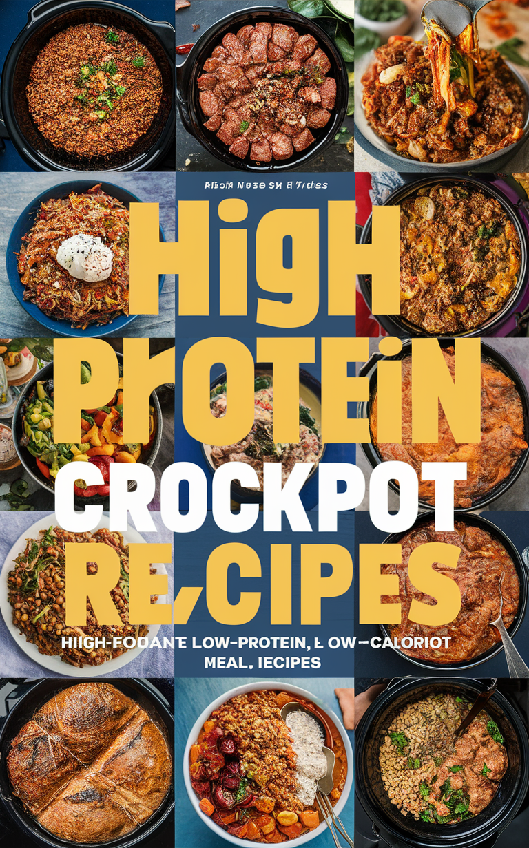 High Protein Slow Cooker Recipes, Low Calorie Crockpot Ideas, Healthy Crockpot Meals, Protein-Packed Crockpot Recipes, Crockpot Recipes for Weight Loss