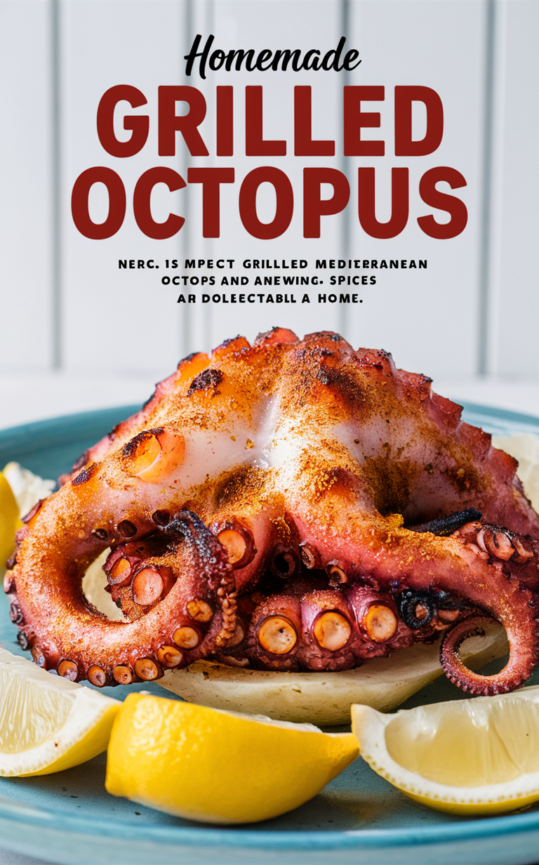 Grilled octopus recipe, Grilled octopus marinade, Mediterranean grilled octopus, Easy grilled octopus, Greek-style grilled octopus