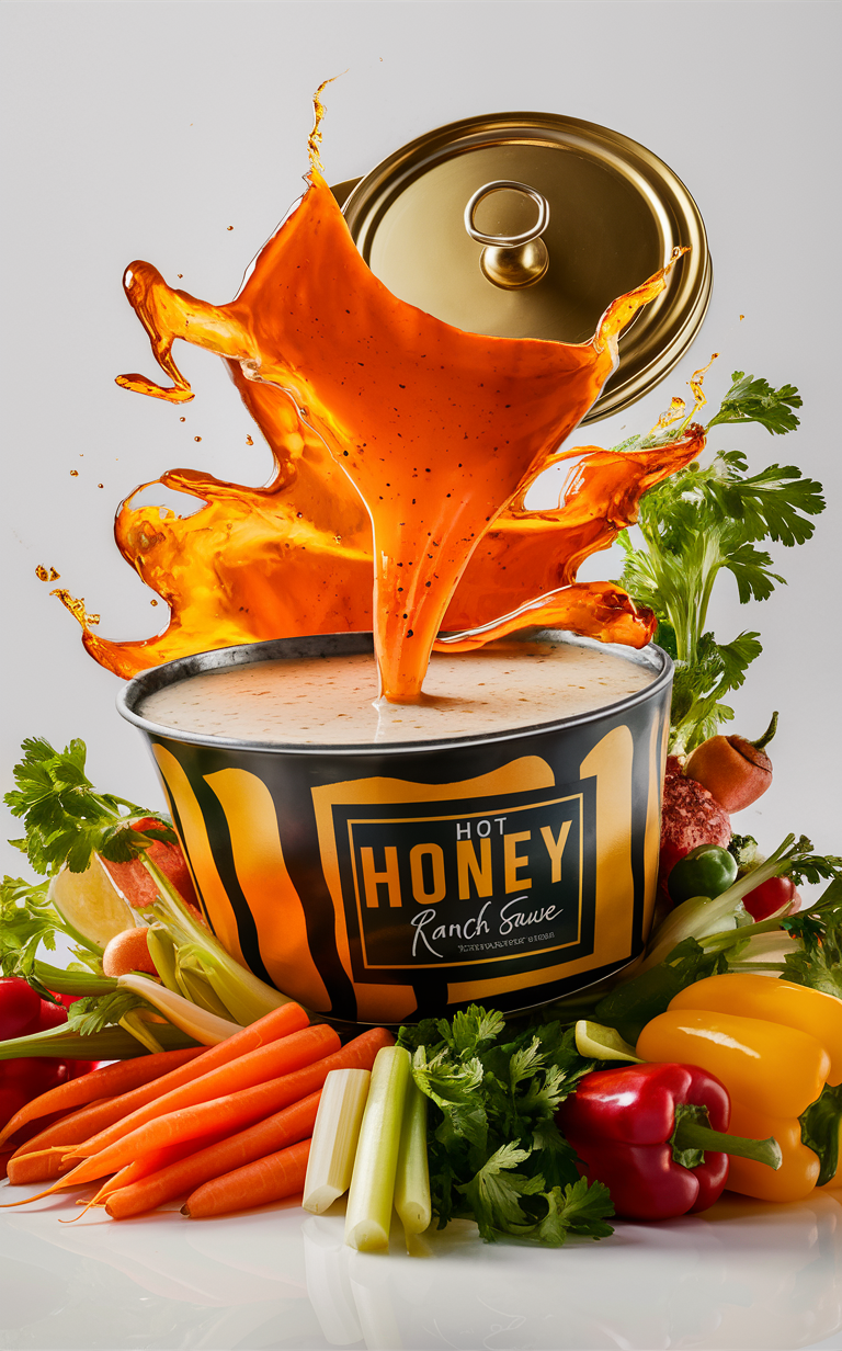 Honey ranch sauce, Spicy honey dip, Hot ranch dressing, Sweet and spicy sauce, Honey barbecue dip