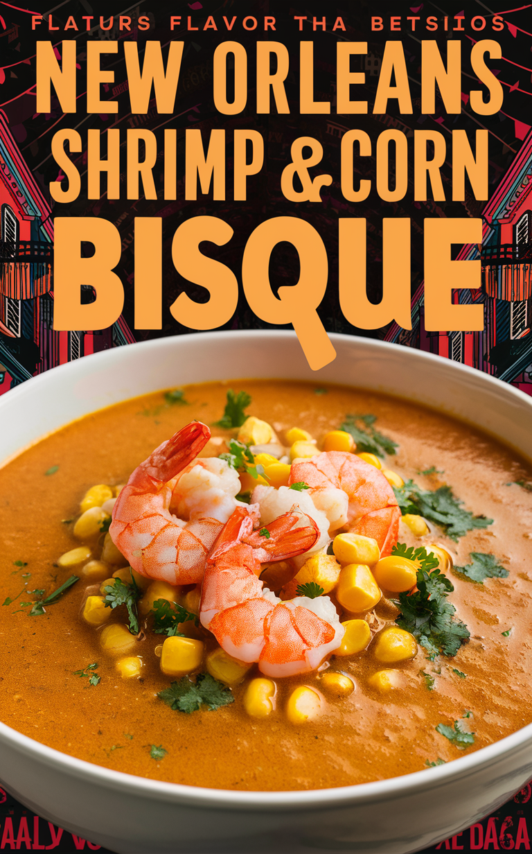 Shrimp bisque recipe, Corn bisque recipe, New Orleans bisque, Creamy shrimp bisque, Louisiana seafood bisque