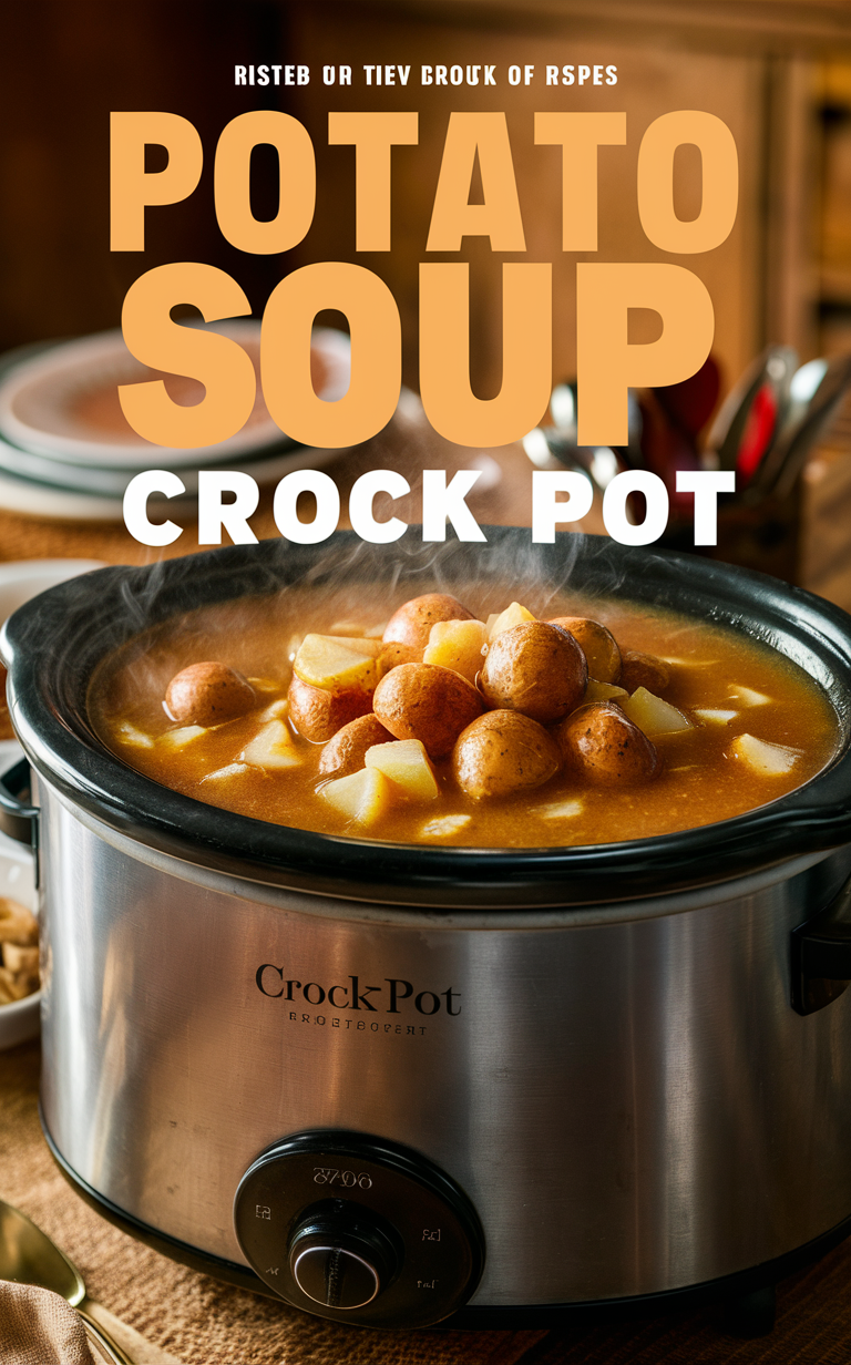 Potato soup recipe, Slow cooker potato soup, Easy crockpot potato soup, Creamy potato soup recipe, Homemade potato soup recipe