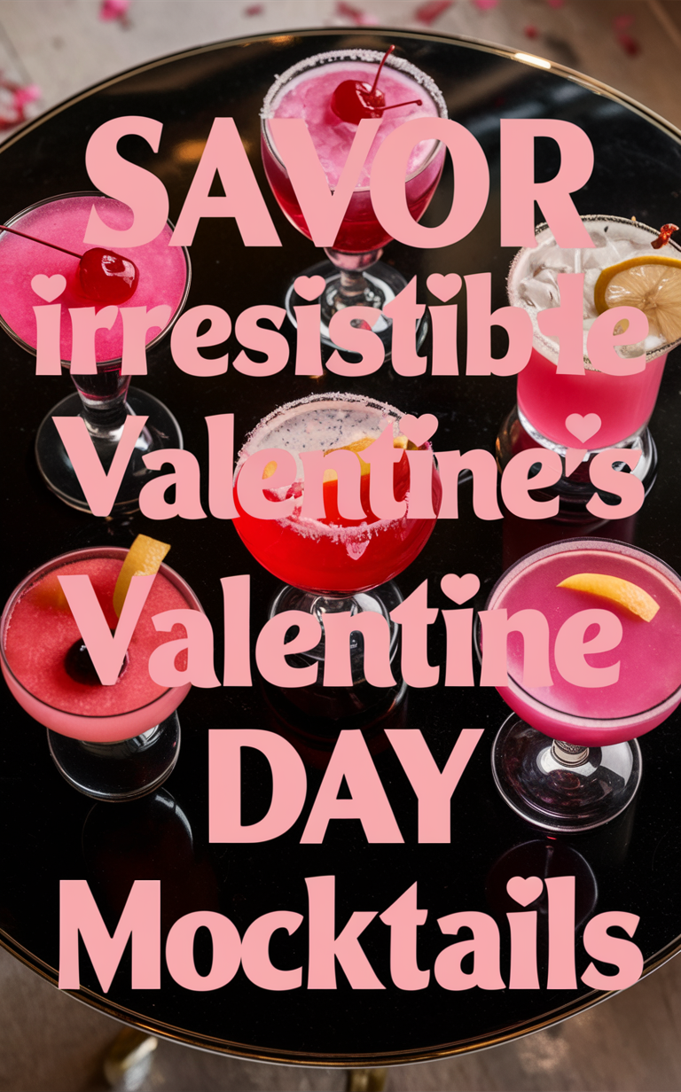 Valentine's Day mocktails, romantic drink recipes, non-alcoholic cocktails, Valentine's beverage ideas, special occasion mocktails