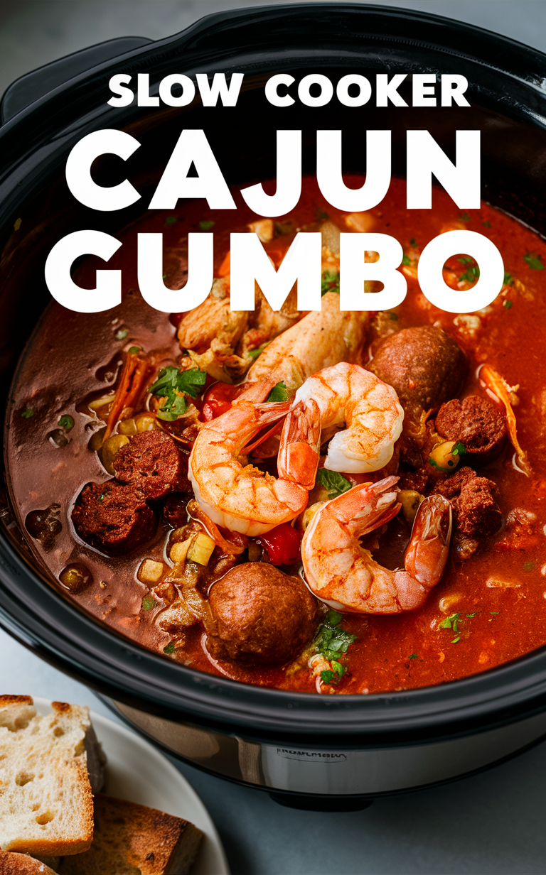 Slow Cooker Gumbo Recipe, Slow Cooker Cajun Recipes, Authentic Gumbo Recipe, Easy Cajun Gumbo Recipe, Homemade Gumbo Recipe