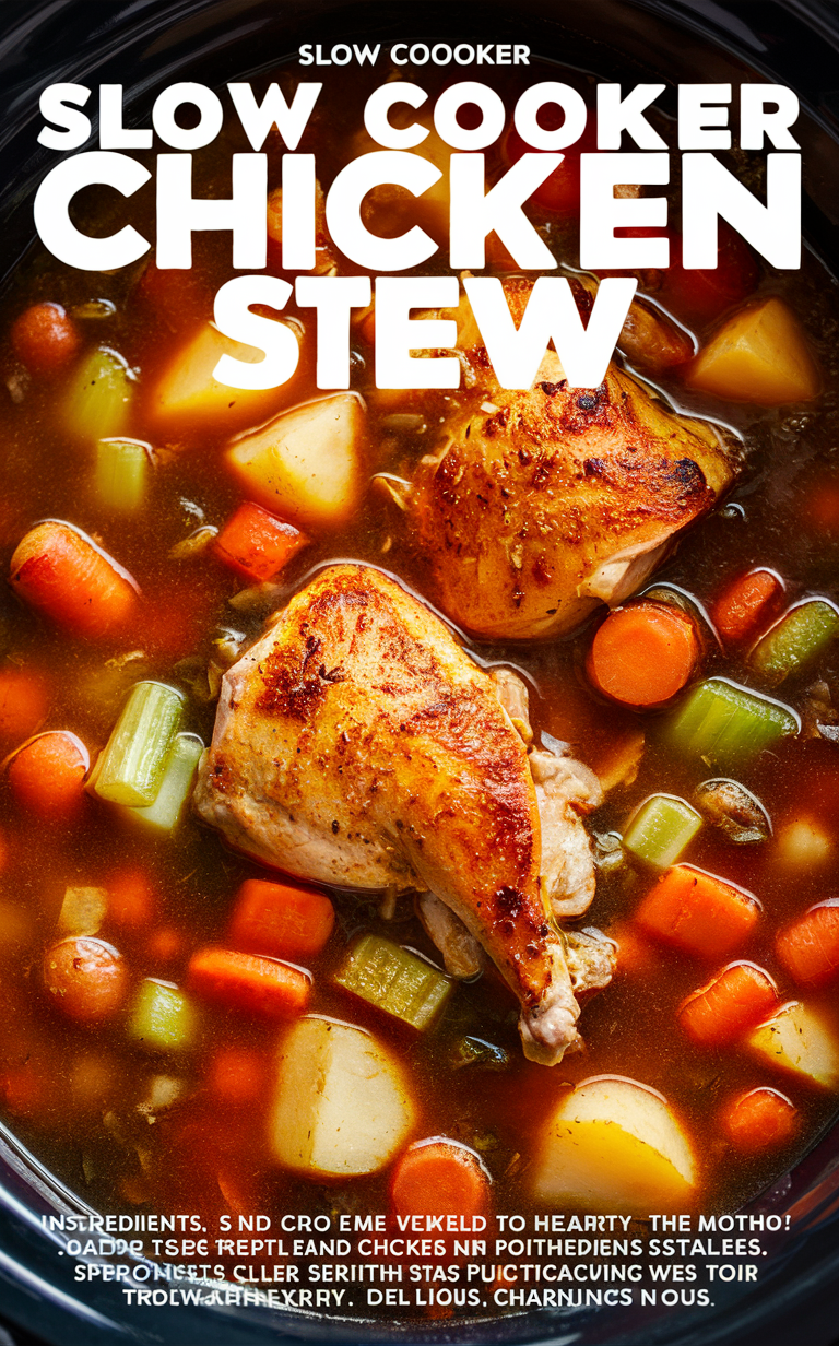 Chicken stew recipe, Slow cooker chicken, Crockpot chicken stew, Easy chicken stew, Hearty chicken stew