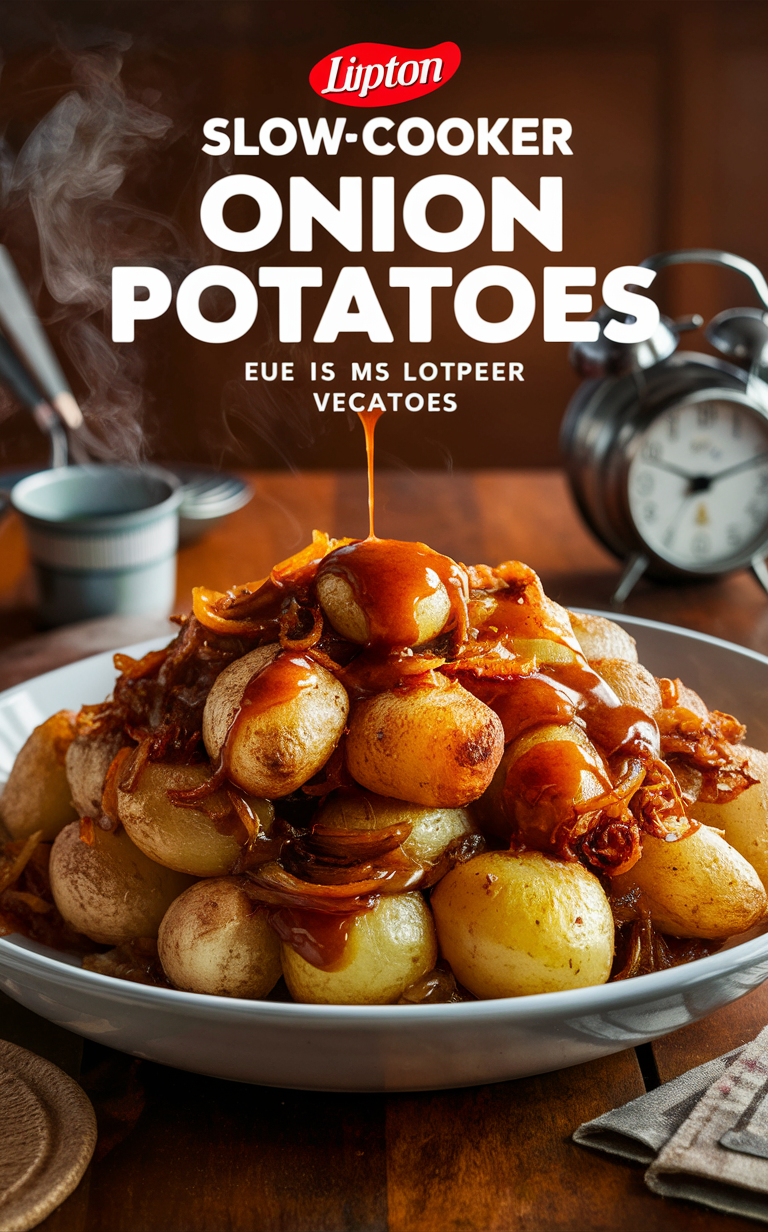 Slow Cooker Lipton Onion Potatoes, 
Crockpot Lipton Onion Potatoes, 
Lipton Onion Potatoes Slow Cooker, 
Onion Potatoes Crockpot Recipe, 
Lipton Onion Potatoes Recipe