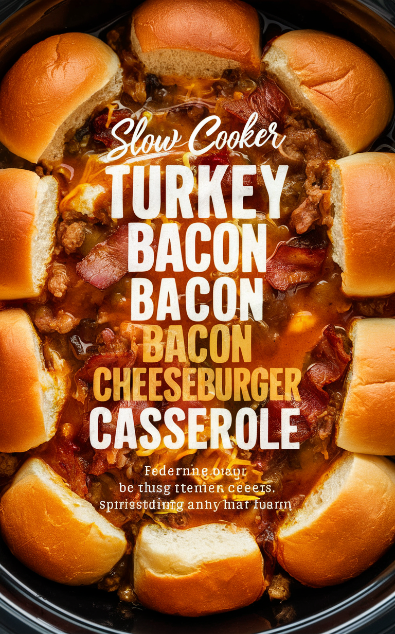 Slow Cooker Recipes, Turkey Bacon Casserole, Cheeseburger Casserole, Easy Casserole Recipe, Dinner Casserole