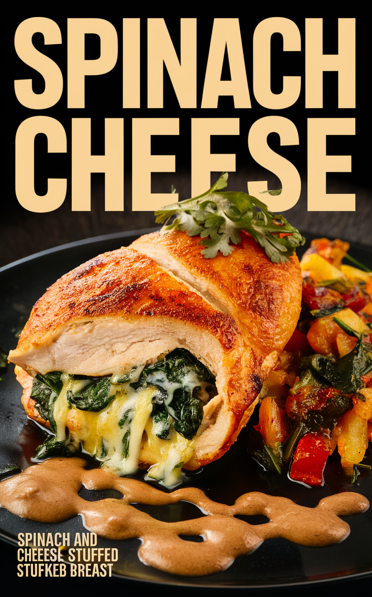 spinach stuffed chicken breast, stuffed chicken breast recipe, chicken breast with cheese, spinach and cheese stuffed chicken, easy stuffed chicken breast