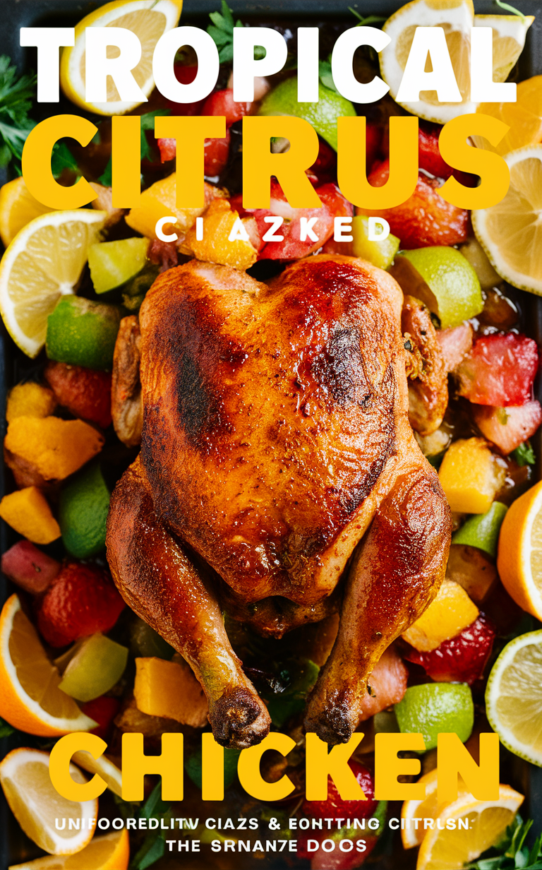 citrus glazed chicken recipe, tropical chicken marinade, citrus chicken sauce, tropical citrus chicken, glazed citrus chicken