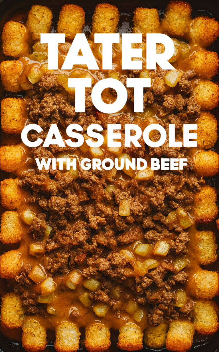 Tater tot casserole recipe, Ground beef casserole, Easy tater tot casserole recipe, Casseroles with ground beef, Tater tot hotdish