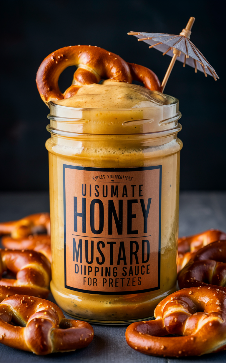 honey mustard sauce, pretzel dipping sauce, gourmet honey mustard, homemade mustard dip, tangy honey mustard