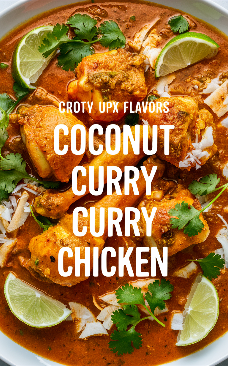 Tropical curry chicken, Coconut curry recipe, Tropical chicken curry, Coconut curry dish, Curry chicken with coconut