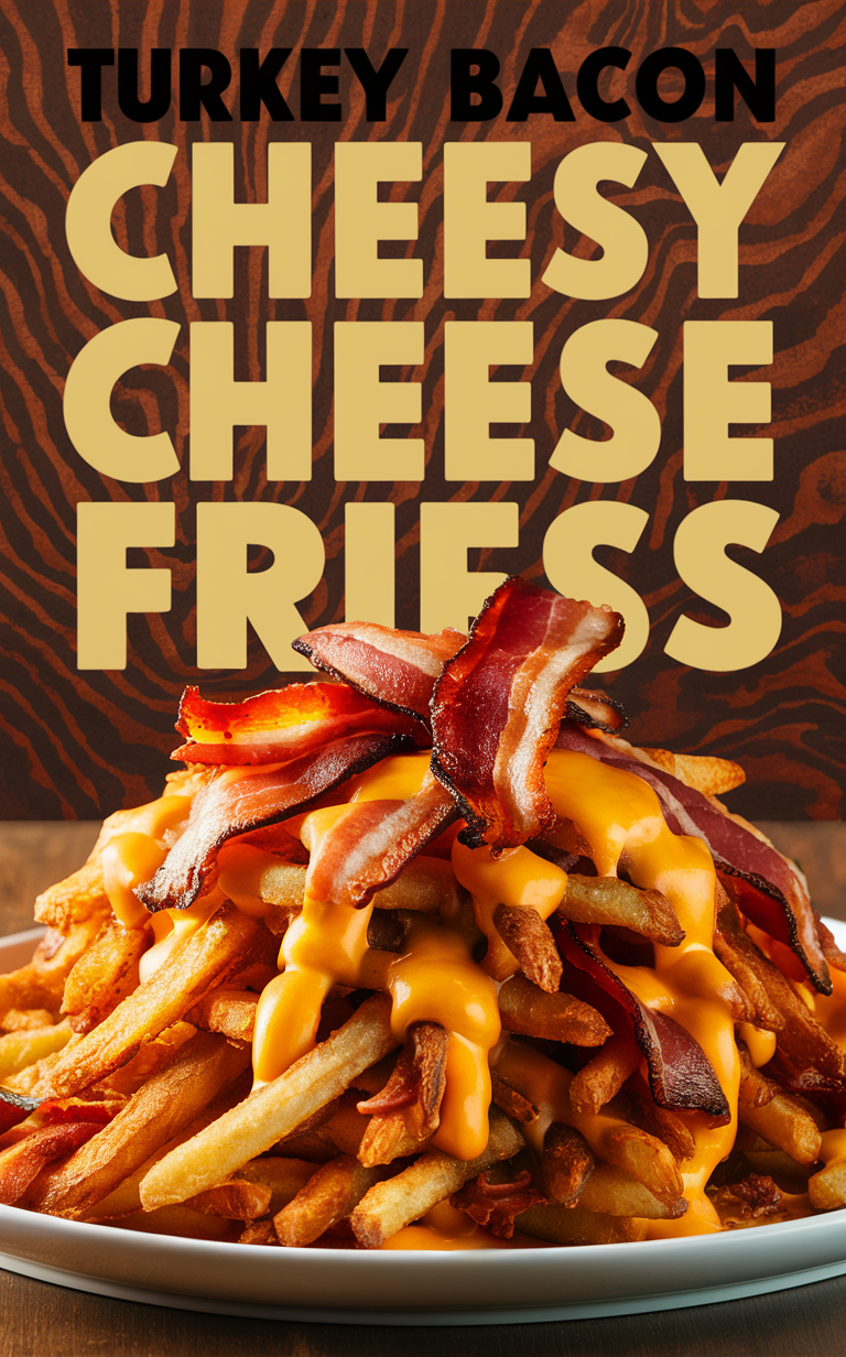 Turkey bacon fries, Cheese fries recipe, Loaded cheese fries, Gourmet cheese fries, Crispy bacon fries