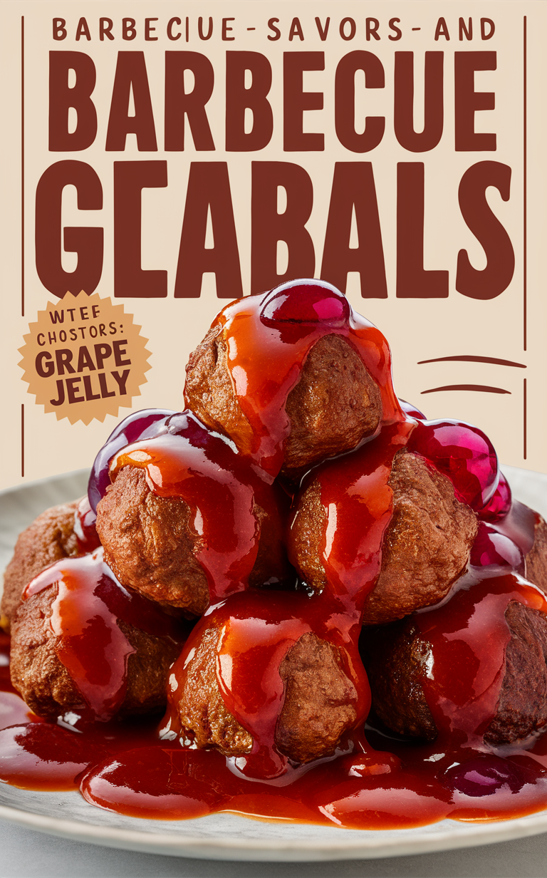 Barbeque sauce meatballs, BBQ grape jelly meatballs, Sweet and sour meatballs, Tangy meatball sauce, Gourmet meatball glaze