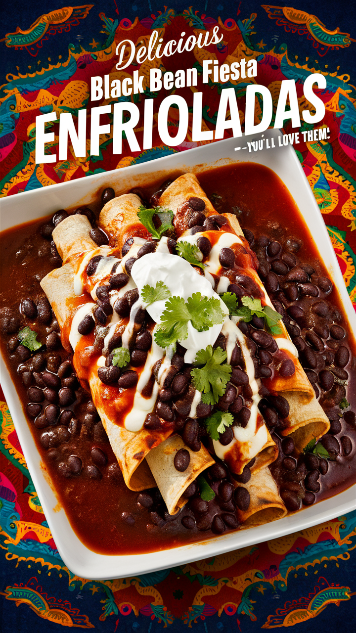 Mexican Black Bean Enfrijoladas, Spicy Black Bean Enfrijoladas, Authentic Enfrijoladas Recipe, Vegetarian Enfrijoladas, Homemade Enfrijoladas