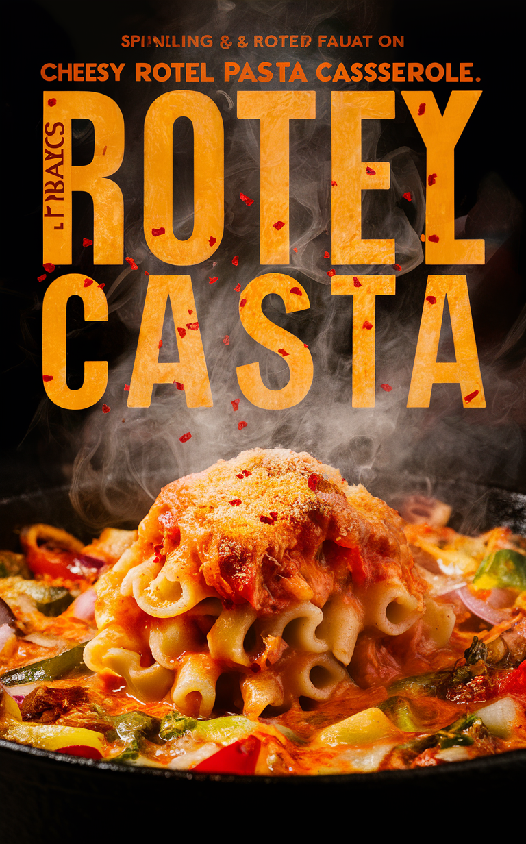 Cheesy pasta recipe, Rotel casserole, Easy pasta casserole, Cheesy dinner idea, Rotel pasta bake