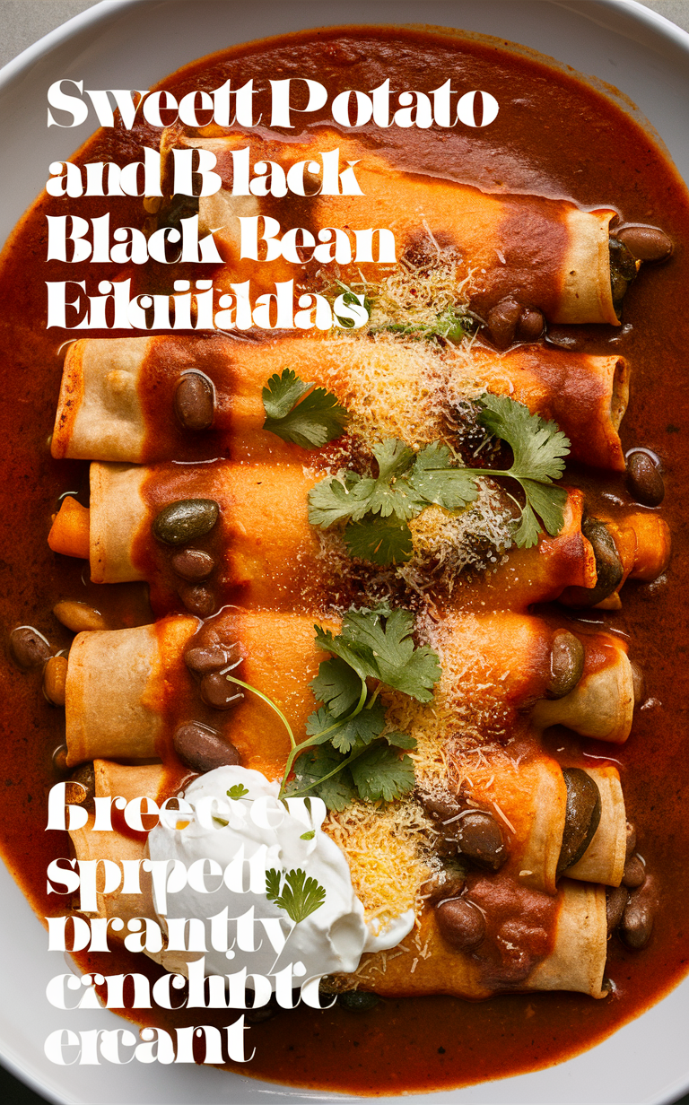 Sweet potato enchiladas, Vegetarian enchiladas, Healthy enchiladas, Enchiladas recipes, Mexican enchiladas