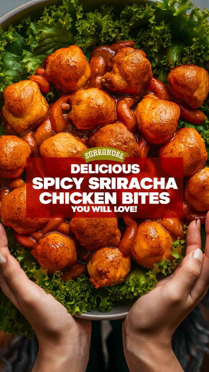 Sriracha Chicken Wings, Spicy Chicken Recipes, Sriracha Chicken Tenders, Hot Chicken Bites, Spicy Chicken Appetizers