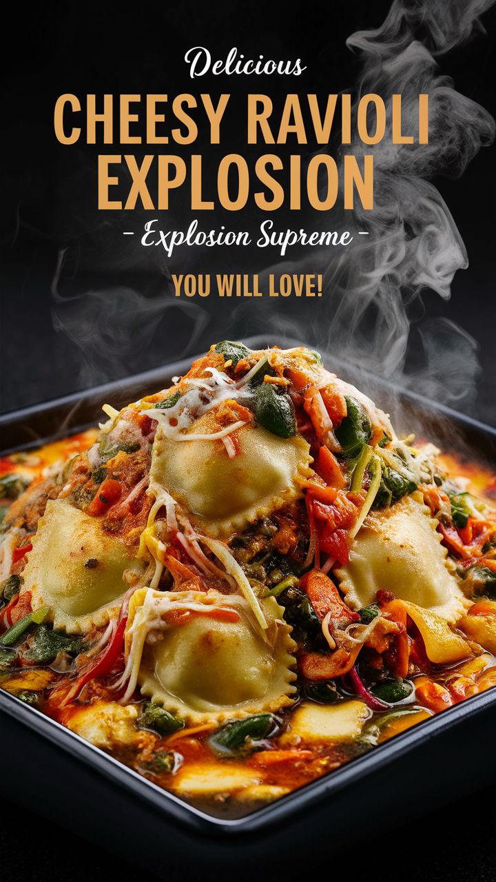 Cheesy ravioli recipe, Gourmet cheese ravioli, Italian ravioli dish, Ravioli cookery, Ravioli dish recipe