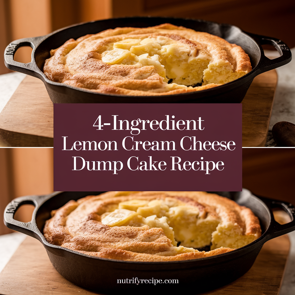 Ingredient Cake Recipes, Easy Dump Cake Recipe, Lemon Cream Cheese Cake, Dump Cake with Cream Cheese, Simple Cake Recipes
