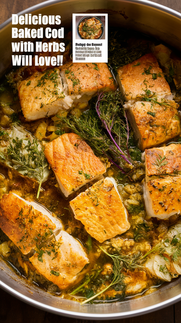 Cod Recipes Pinterest Baked Cod with Herbs | Nutrify Recipe App