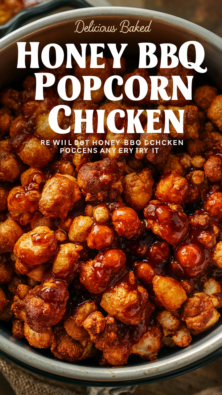 Popcorn Chicken recipe, Honey BBQ Chicken, Baked Popcorn Chicken, BBQ Chicken recipe, Baked Chicken recipe