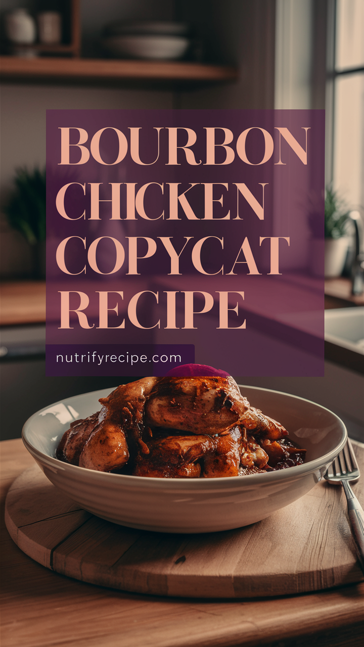 Bourbon Chicken Recipe, Cooked Bourbon Chicken, Bourbon Chicken Sauce, Homemade Bourbon Chicken, Bourbon Chicken Ingredients