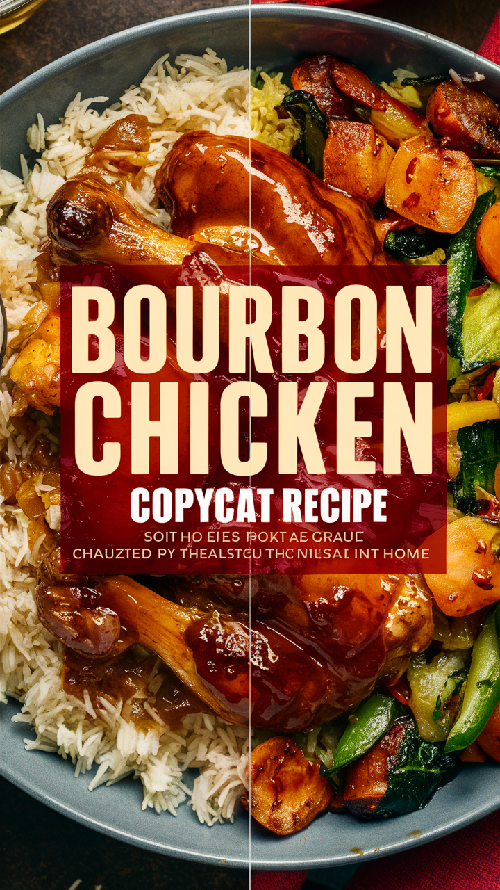 Bourbon Chicken Recipe, Cooked Bourbon Chicken, Bourbon Chicken Sauce, Homemade Bourbon Chicken, Bourbon Chicken Ingredients