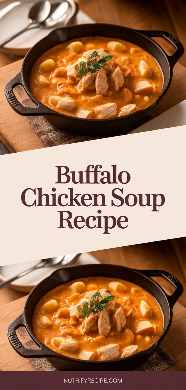 Buffalo chicken soup, buffalo wing soup, spicy chicken soup, creamy buffalo soup, hot chicken soup