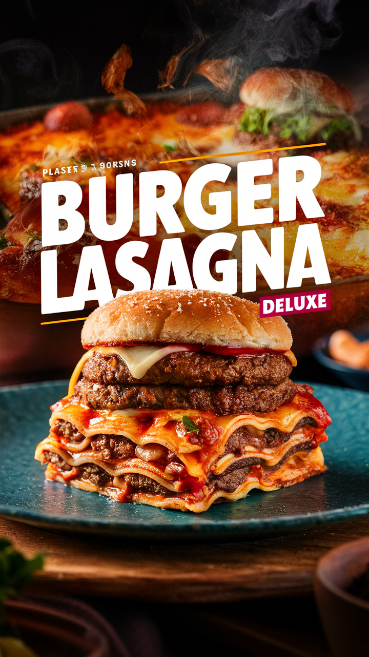Lasagna, Burger recipe, Gourmet burger, Decadent burger, Burger dishes
