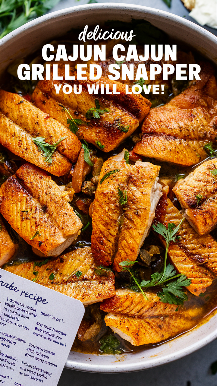 Cajun Grilled Snapper, Spicy Seafood Recipe, Creole Fish Seasoning, Louisiana Grilling Techniques, Southern BBQ Fish Flavor