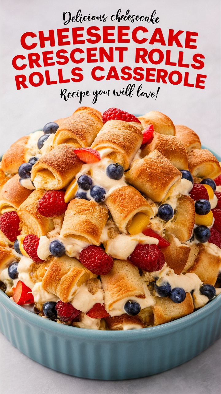 Cheesecake, Casserole, Crescent Rolls, Recipe, Dessert
