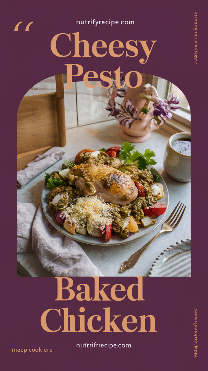 Cheesy chicken recipe, Pesto baked chicken, Baked chicken with cheese, Chicken pesto bake, Cheesy pesto chicken