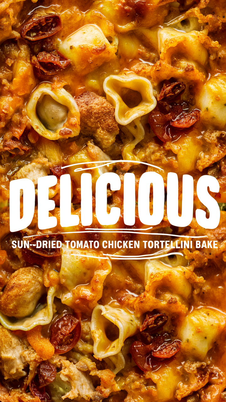 Sun-Dried Tomato Chicken Bake, Cheesy Tortellini Casserole, Sun-Dried Tomato Chicken Pasta, Cheesy Tortellini Bake, Chicken Tortellini Casserole