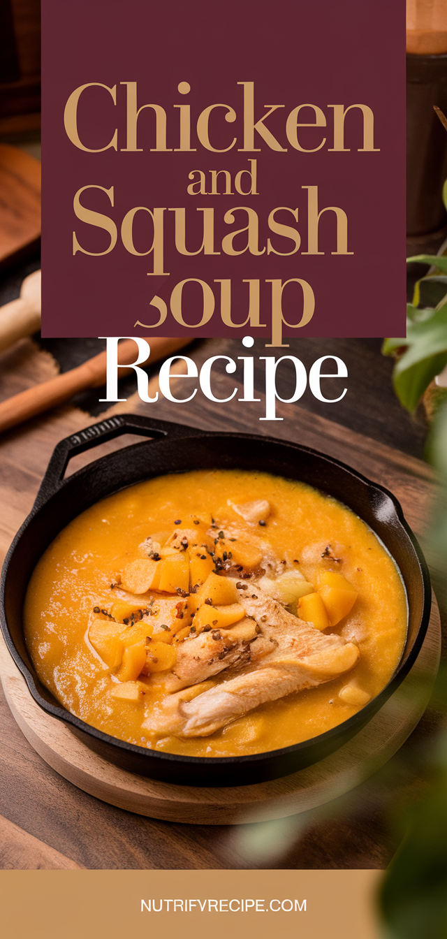 Chicken soup recipe, Butternut squash soup, Fall soup recipes, Homemade chicken soup, Nutritious soup recipes