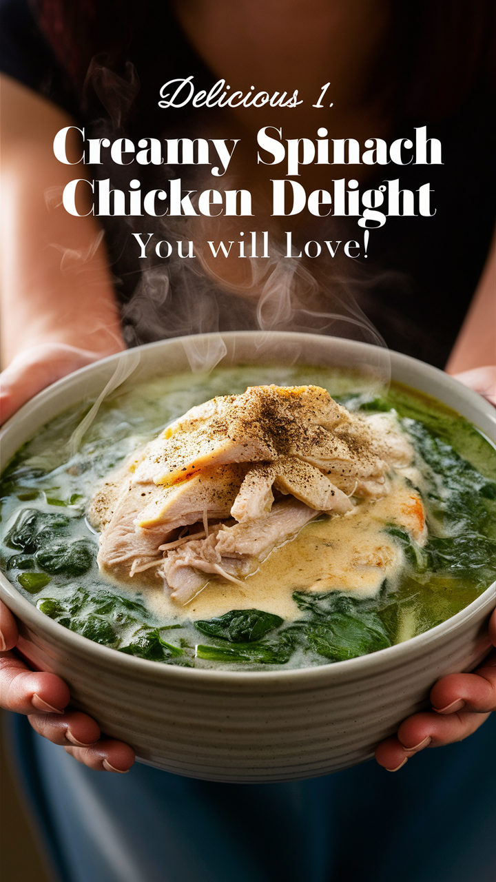 Spinach chicken recipes, Creamy spinach chicken, Chicken and Spinach recipes, Creamy chicken with spinach, Spinach chicken casserole