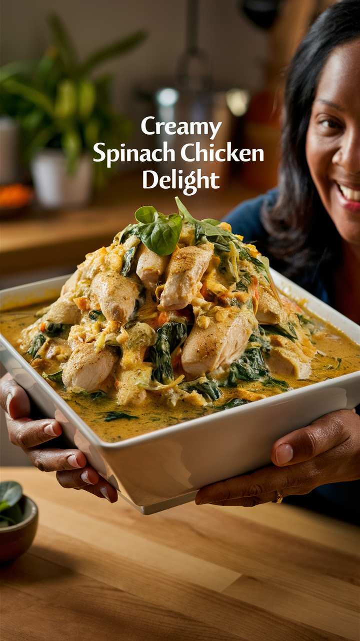 Creamy spinach chicken recipe, Creamy chicken spinach casserole, Spinach stuffed chicken breast, Creamy spinach and feta chicken, Creamy spinach chicken bake