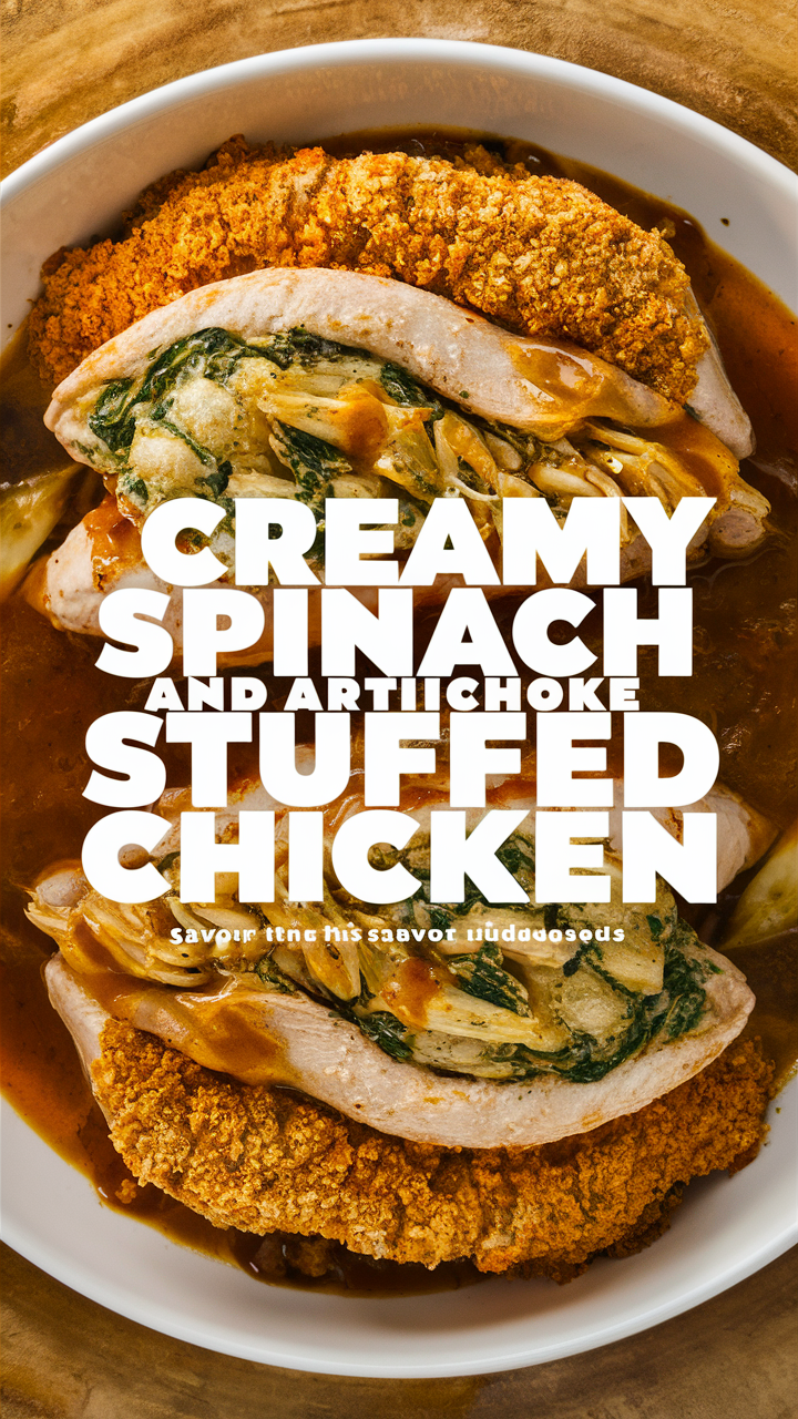 Spinach artichoke stuffed chicken, Spinach and artichoke chicken recipe, Best stuffed chicken recipe, Creamy stuffed chicken, Gourmet stuffed chicken