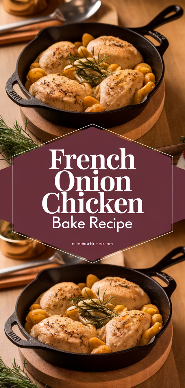 French onion chicken bake, French onion chicken casserole, French onion chicken recipe, French onion chicken skillet, French onion chicken breast