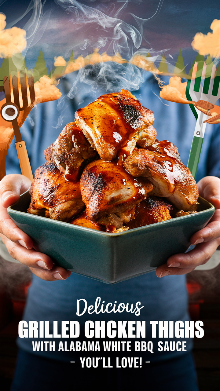 Chicken Thighs, BBQ Sauce, Grilled Chicken, White BBQ, Alabama BBQ