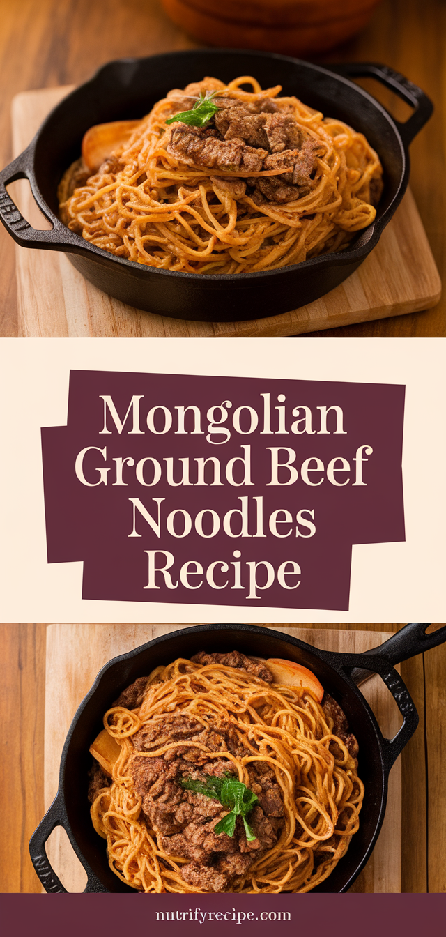 Mongolian beef noodles recipe, beef noodle stir fry, Mongolian beef noodle bowl, Mongolian ground beef recipe, Mongolian beef noodle soup