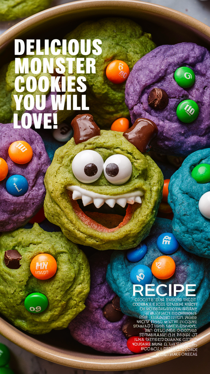 Monster Cookies Recipe, Homemade Cookies, Chewy Cookie Recipe, Gourmet Cookie Recipe, Ultimate Cookie Recipe