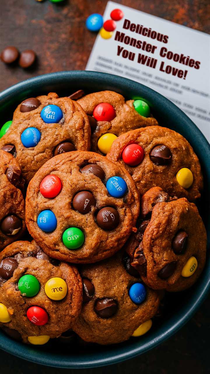 Monster Cookies Recipe, Homemade Cookies, Chewy Cookie Recipe, Gourmet Cookie Recipe, Ultimate Cookie Recipe